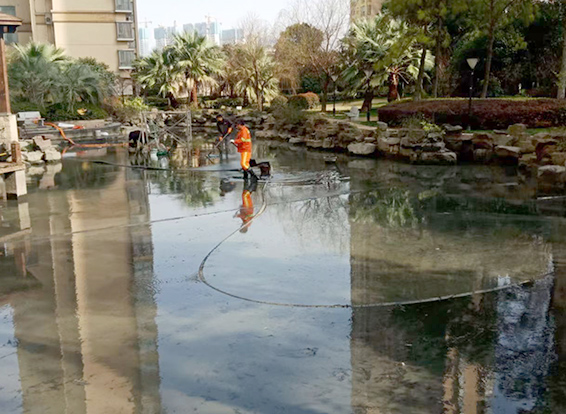 涿州景观池淤泥清理